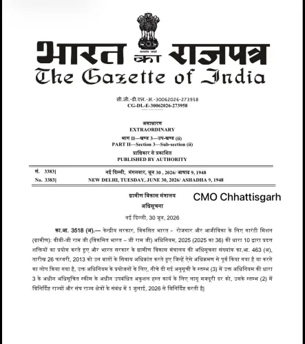 CM Sai Welcomes MGNREGA Wage Hike to Rs 300 in Chhattisgarh