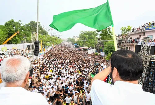 CM Saini Flags Off Anti-Drug Youth Marathon in Yamunanagar