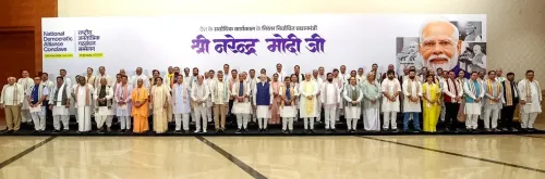 CM Saini Greets PM Modi at NDA Meet in New Delhi