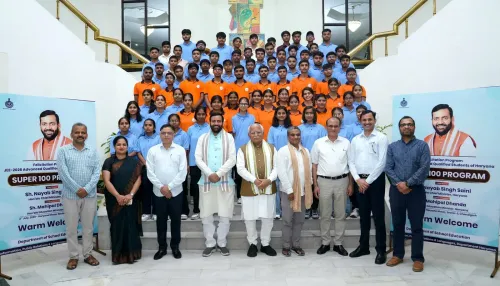 CM Saini Honours Haryana Super-100 Students at Chandigarh Felicitation