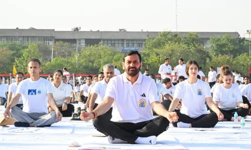 CM Saini joins International Yoga Day event in Panchkula
