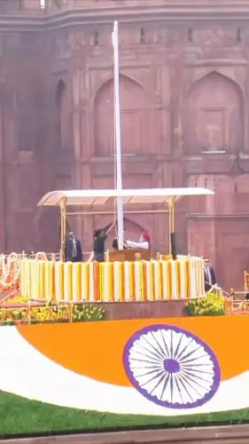 CM Saini Marks PM Modi's Flag Hoisting at Red Fort on Independence Day