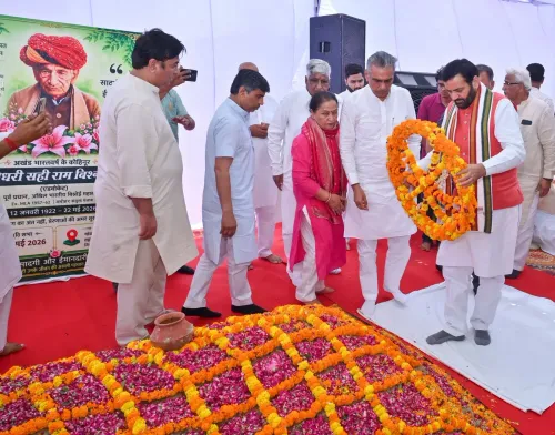 CM Saini pays tribute to Sahi Ram Bishnoi in Sirsa