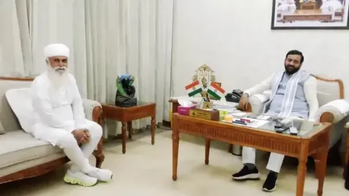 CM Saini Welcomes Namdhari Sect Head at Sant Kabir Kutir