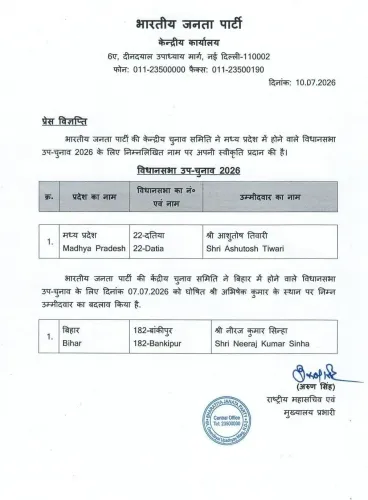 CM Samrat Choudhary Backs Neeraj Kumar Sinha for Bankipur By-Poll