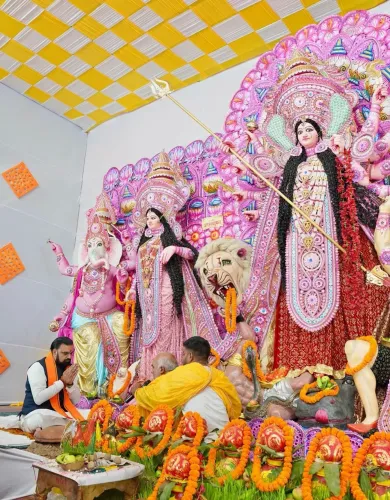 CM Samrat Choudhary Offers Prayers at Durga Puja on Saptami