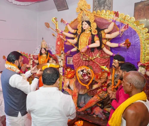 CM Samrat Choudhary Seeks Blessings at Munger Durga Temples on Mahanavami
