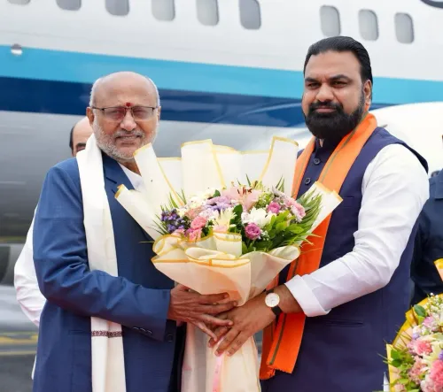 CM Samrat Choudhary Welcomes VP Radhakrishnan to Bihar