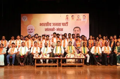CM Sawant Addresses BJP Mahila, Yuva Morcha Workers in Sankhali