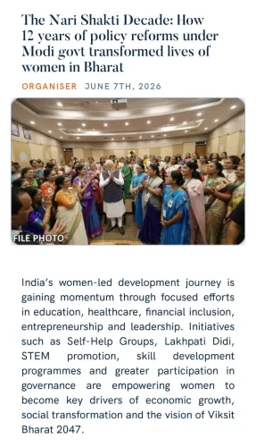 CM Sawant Highlights Modi Govt's 12-Year Women Welfare Record