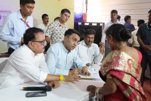 CM Sawant holds Sarkar Tumchya Dari camp in Rivona, Sanguem