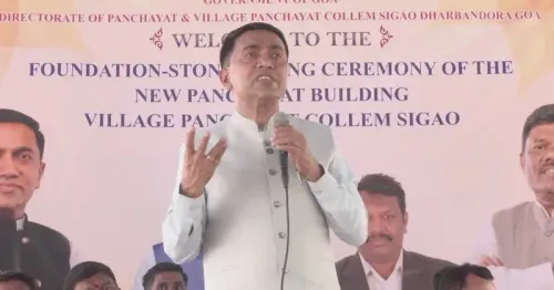 CM Sawant lays foundation of Collem-Sigao Panchayat Building