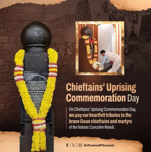 CM Sawant Pays Tribute on Chieftains' Uprising Commemoration Day