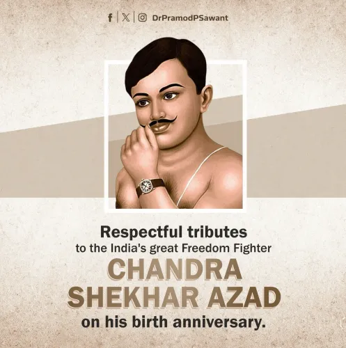CM Sawant Pays Tribute to Chandra Shekhar Azad on Birth Anniversary