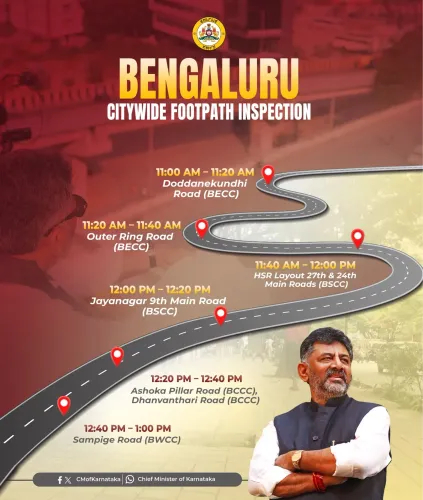 CM Shivakumar Launches 400-km Footpath Drive in Bengaluru