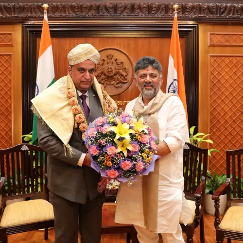 CM Shivakumar Meets Mauritius Junior Foreign Minister at Vidhana Soudha