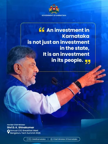 CM Shivakumar pitches Karnataka at Bengaluru Tech Summit 2026