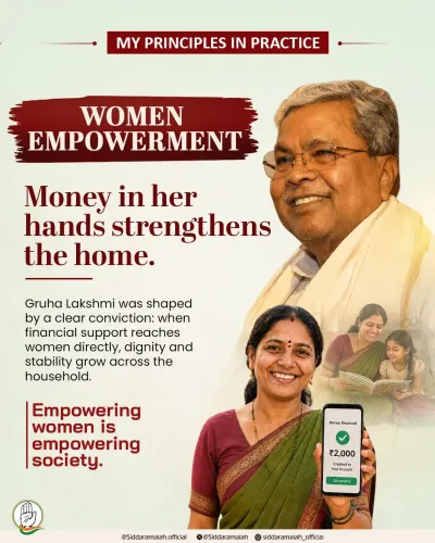 CM Siddaramaiah Champions Gruha Lakshmi as Tool for Women's Dignity