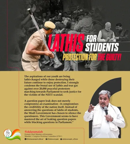 CM Siddaramaiah Condemns Lathi-Charge on NEET Protest March