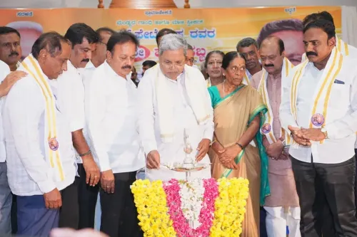 CM Siddaramaiah Honours Late Speaker K.R. Pete Krishna in Mandya