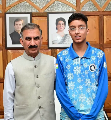 CM Sukhu congratulates Samarth Attri on Asian Ice Skating selection