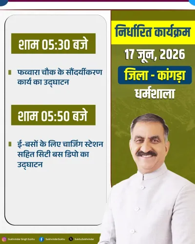 CM Sukhu inaugurates Phawara Chowk beautification and HRTC e-bus depot in Shimla