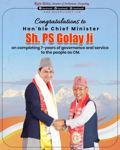 CM Tamang Thanks BJP MP Raju Bista for Wishes