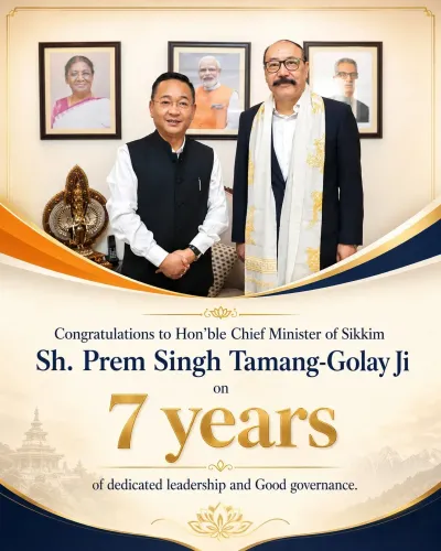 CM Tamang Thanks MP Dr Harsh Vardhan for Warm Wishes