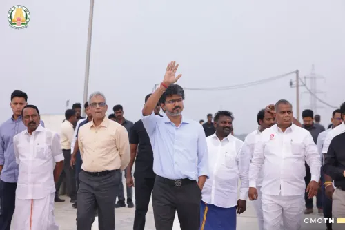 CM Vijay inspects Chembarambakkam Lake sluice gates, bund