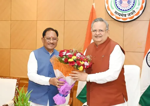 CM Vishnu Deo Sai Calls on Speaker Raman Singh at Chhattisgarh Assembly