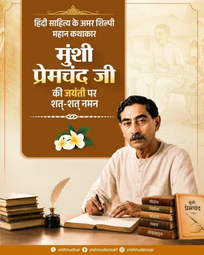 CM Vishnu Deo Sai Pays Tribute to Munshi Premchand on Birth Anniversary