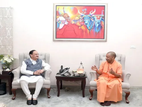 Did CM Yogi Adityanath Visit JP Nadda in Delhi?