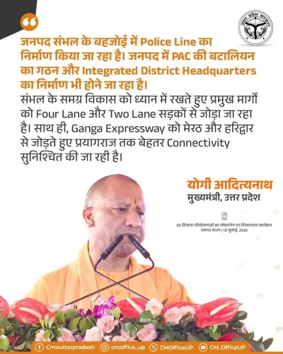 CM Yogi announces Police Line, PAC battalion and road upgrades for Sambhal