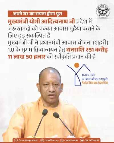 CM Yogi Approves ₹51 Cr for PMAY-Urban in UP
