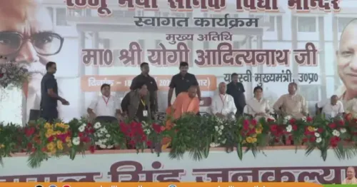 CM Yogi Attends Welcome Event at Rajju Bhaiya Sainik Vidya Mandir, Bulandshahr