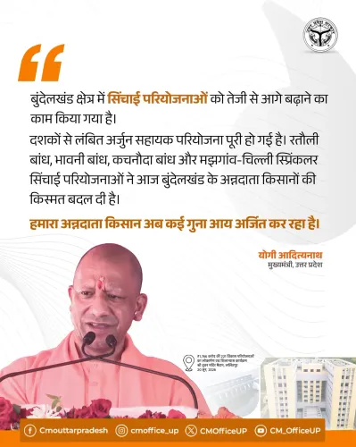 CM Yogi: Bundelkhand irrigation projects transform farmer incomes
