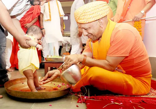 How Did CM Yogi Celebrate ‘Matri Shakti’ with Kanya Pujan of 9 Girls?