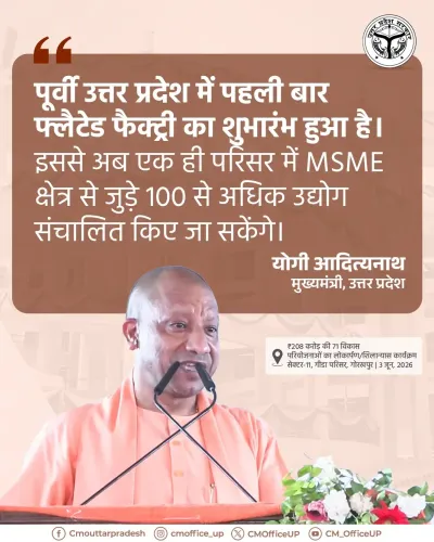 CM Yogi: Eastern UP gets its first flatted factory for MSMEs