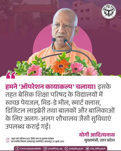 CM Yogi Highlights Operation Kayakalp for UP School Upgrades