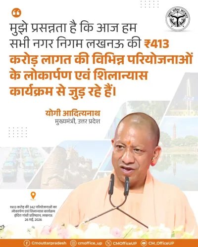 CM Yogi launches Rs 413-cr Lucknow civic projects