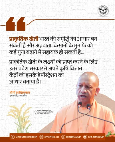 CM Yogi: Natural Farming Can Multiply UP Farmers' Profits