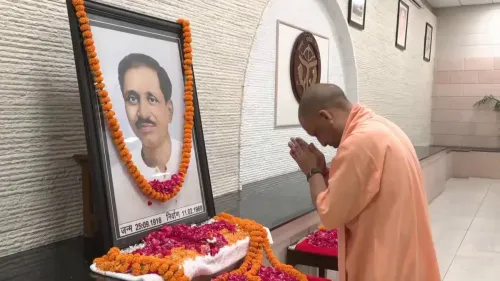 CM Yogi pays tribute to Deendayal Upadhyay in Lucknow