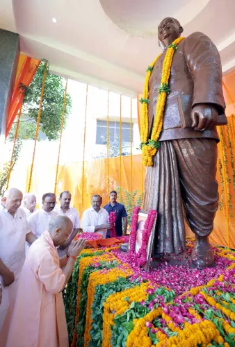 CM Yogi pays tribute to Dr. Shyama Prasad Mukherjee in Lucknow