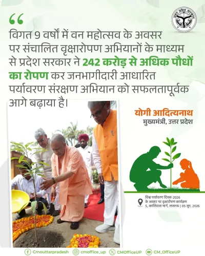 CM Yogi: UP planted 242 crore saplings in 9 years