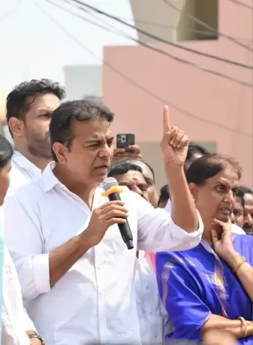 KTR Calls Out Congress for 'Bulldozer Regime' in Telangana
