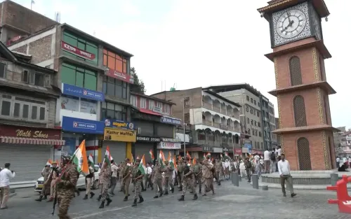CRPF, students march together at Lal Chowk Tiranga Rally ahead of Independence Day