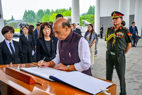 Seoul: Rajnath Singh Pays Tribute At National Cemetery Of Korea