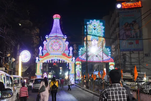 Patna: Dak Bungalow Chowk Lit Up for Ram Navami