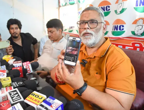 Patna: MP Pappu Yadav addresses press conference at his residence