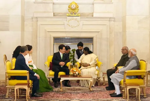 नई दिल्ली: राष्ट्रपति मुर्मू ने दक्षिण कोरियाई राष्ट्रपति के लिए भोज आयोजित किया